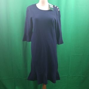 Ralph Lauren peplum trim sweater dress